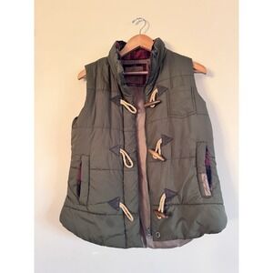 Legendary Puffer Puffy Vest Rustic Outdoors Small Women's Lined Olive Army Green